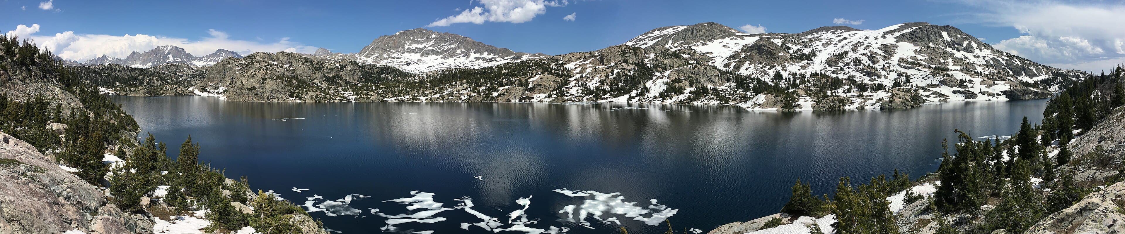 Seneca Lake in the Wind River Range, July 2017. Overnight stop on the way to Island Lake from Elkhart Park. Photo by Fredlyfish4.
