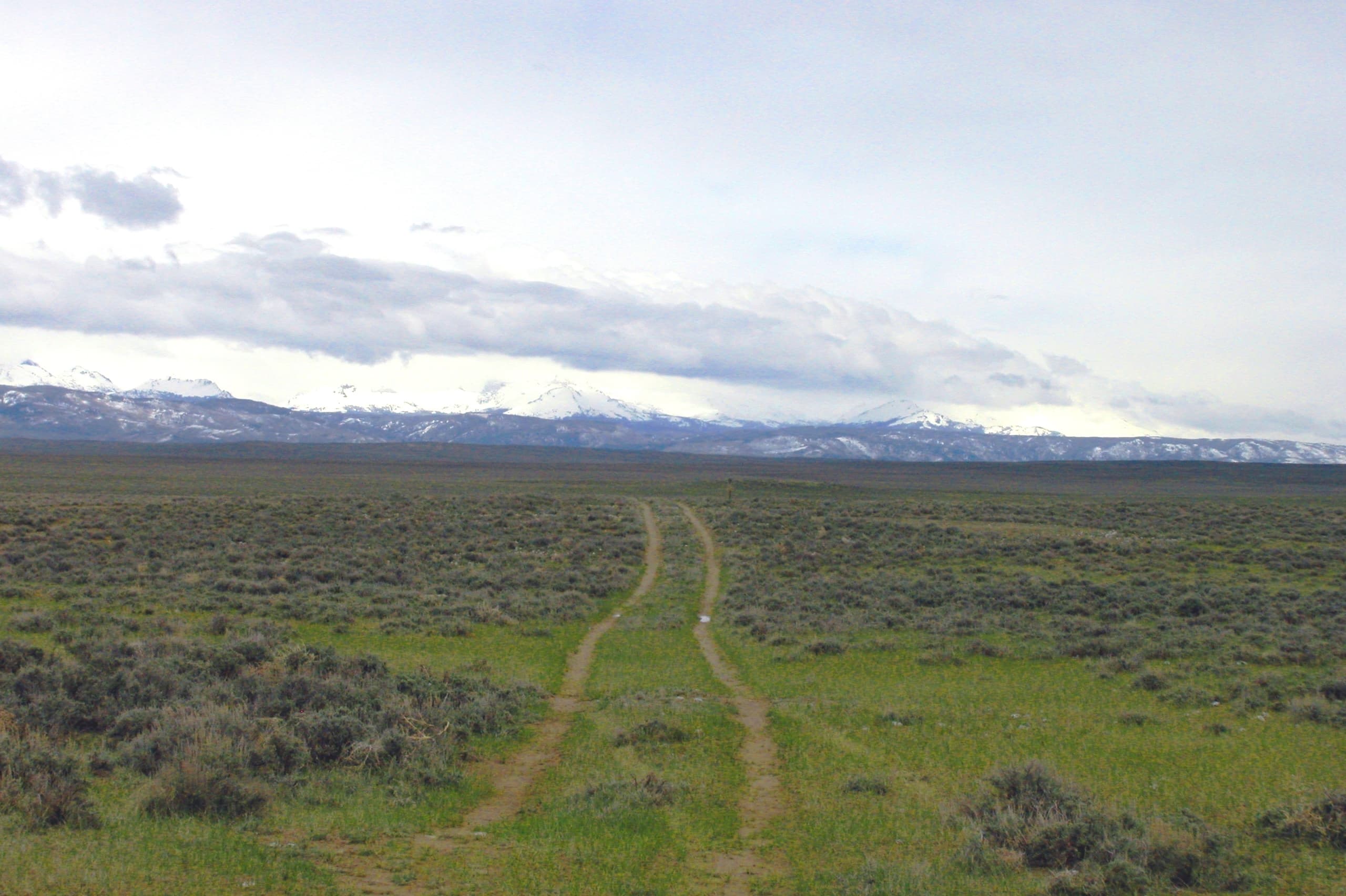 The Lander Road two-track on the California and Oregon National Historic Trails, from U.S. 191 south of Pinedale. National Park Service, 2005.