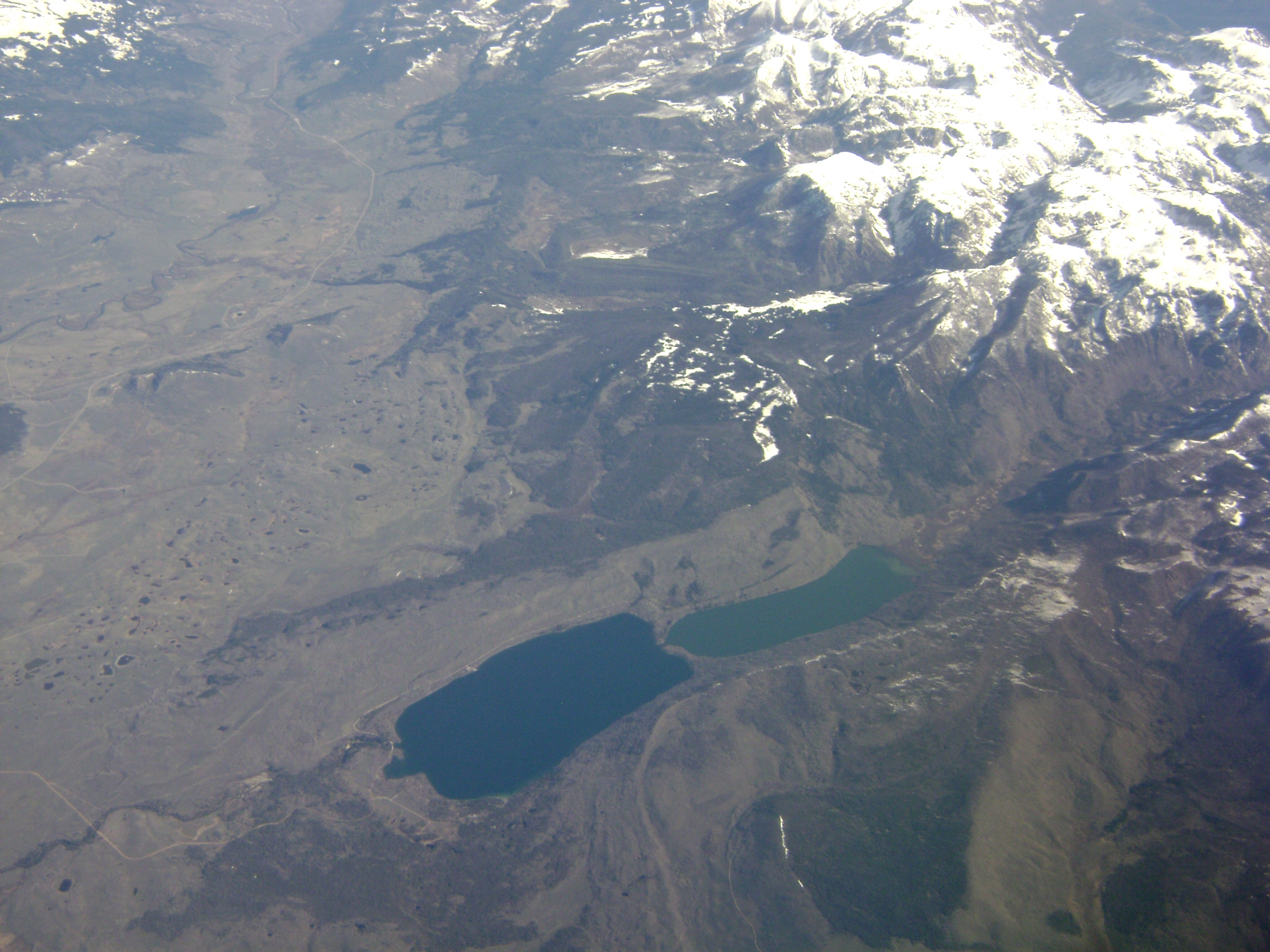 Aerial view of New Fork Lakes west of Pinedale, May 7, 2012.